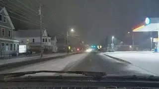 Weather update: Snowfall picks up in downtown Sanford, road conditions 'slipping'