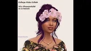 70's Flowerchild w/a Twist | The Sims 4 | College Kids Group Collab | Smurfettesims
