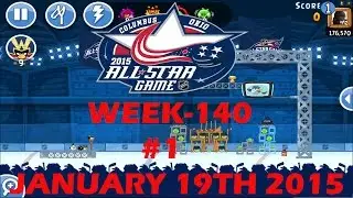 ANGRY BIRDS FRIENDS-NHL ALL-STAR TOURNAMENT {WEEK-140} LEVEL-1 THREE STAR WALKTHROUGH