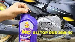 Coba Pakai OLI TOP ONE ungu 20W 50 API SJ di JUPITER Z1