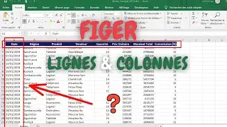 Comment FIGER les Lignes et Colonnes dans Excel | Tutoriel Débutant