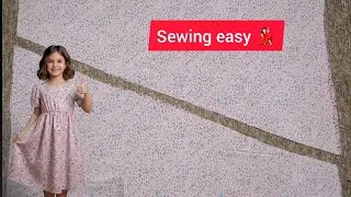 How to sew a kids dress for beginners || learn sewing easy 🔥💃🏻🧵