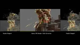 Pyro + RBD &ndash; Building Destruction | Explosion &ndash; Karma XPU HIP File