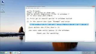 How to delete temp files in windows 7