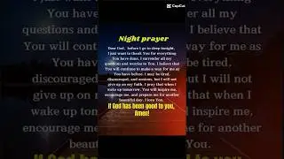 Night Prayer-Work It Out For Me - Zacardi Corte
