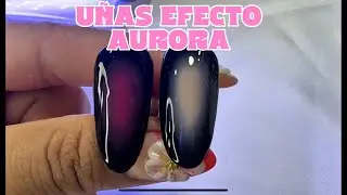 DISEÑO DE UÑAS 💅 EFECTO AURORA PASÓ A PASO #nails #uñas #nailart #uñasefectoaurora 