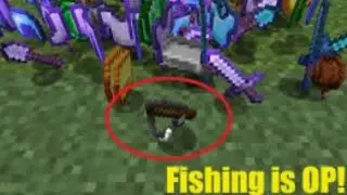 MINECRAFT BUT FISHING DROP OP ITEM | MINECRAFT