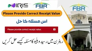How to Fix 'Please Provide Correct Receipt Value' Error in FBR Tax Return 2025