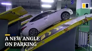 ‘Incline’ parking in China aims to save space for more cars