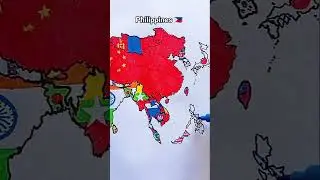 draw Flag Map of Philippines 🇵🇭 #philippines