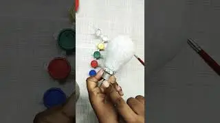 Let's Make a Snowmen☃️.Christmas decoration🎄. Best Out Of Waste. Craft with Bulb💡.