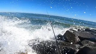 Fishing the high tide at the jetty for one of my favorite eating fish.