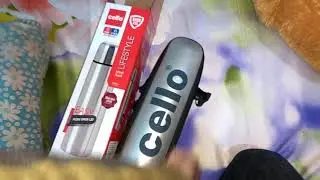 unpacking of cello lifestyle stainless steel flask, 1000ml | cello hot & cold water bottle