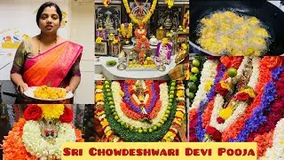 Sri Chowdeshwari Devi Pooja in my home | Dill Leaves Bonda Recipe | Pooja Vlog 🙏🏻