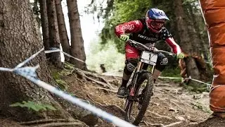 Downhill MTB on Aggressive Track in Leogang - UCI Mountain Bike World Cup 2015