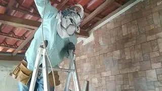 Como aplicar verniz na telha e madeira da sua varanda fácil, com compressor de 25lt..