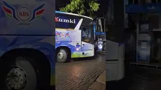 KBS 'KUMKI'🐘SCANIA Multi axle bus driver Struggling 4 Extreme turning Bangalore - Chennai#bus#scania