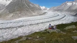 Randonnée glacier d'Aletsch:Fiescheralp - lac de Märjelen- Grosses Gufer - Bettmeralp -Egga-Blatten