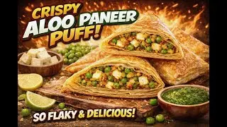 🔥 Crispy Aloo Paneer Puff  Street Style Snack Banane Ka Asaan Tareeka 😋.