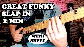 LEARN A SUPER SLAP BASS FUNK GROOVE IN 2 MIN (Bass Lesson)