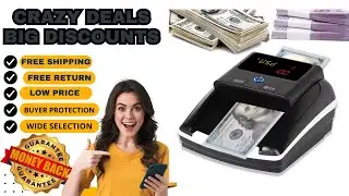 Bisofice Portable Mini Money Counter Counterfeit Bill Detector Automatic Money Detection By UV MG IR