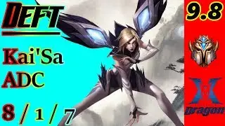 Deft as Kai'Sa ADC | S9 Patch 9.8 | Korean Challenger | Full Gameplay