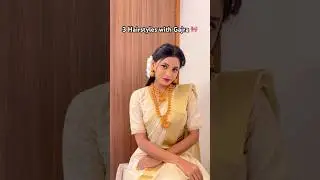 3 hairstyles with gajra for Onam 🪔#hairstyle #gajra #onam #onamspecial #ashortaday #hairstyles