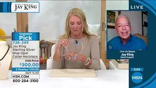 Jay King Sterling Silver Blue Opal Collar Necklace