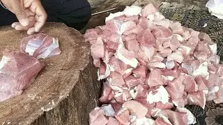 Fastest Full Buffalo Meat Cutting By Butcher || Best Beef Meat Cutting Skill || MK Cutting Skills