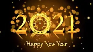 Happy New year 2021: Background calm new year music  with fire works (free copyright)