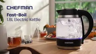 Chefman Electric Kettle, 1 8L 1500W, Hot Water Boiler, Removable Lid for Easy Cleaning