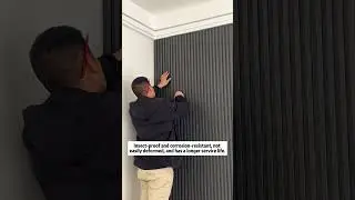 WPC wall panel background wall. Interior wall panel installation design. Interior wall panel factory