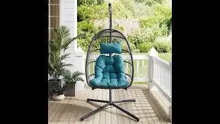 Buy Indoor Outdoor Patio Hanging Chair Swing Hammock Egg Chairs UV Resistant Cushions