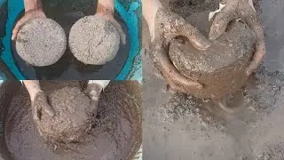Asmr||Super soft dusty crunchy sandcement smashing||relaxing mouthwatering yummy paste play 😍🤩🥳