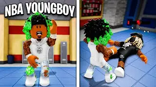 Играя за NBA YOUNGBOY, я выхожу из игры Roblox, драка в школе...😭
