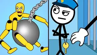 THIEF PUZZLE vs KICK & BREAK (Ragdoll Break) &mdash; All Hard Levels Satisfying ASMR Gameplay Android iOS