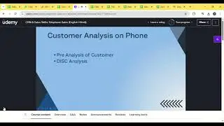 Course  CRM & Sales Skills  Telephone Sales