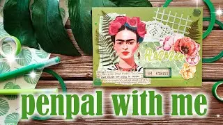 &deg;&bull; PENPAL WITH ME | bright green letter + folder tutorial &bull;&deg;
