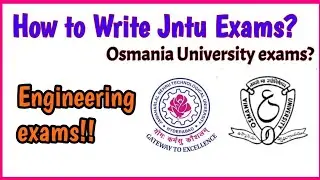 How to write Jntu Exams?||Osmania University exams||Engineering exams