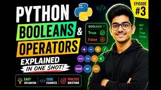 Python Operators & Booleans Made Easy 💯 | Python for Beginners #3