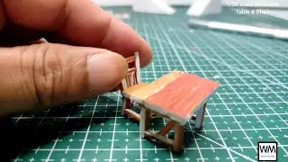 Miniature model of Table & Chair/1:30 scale/foamcore