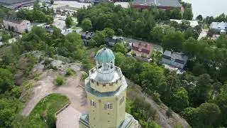 Dji Mini 2 Circle quickshot of Haukkavuori Water Tower in Kotka Finland 10.6.2022