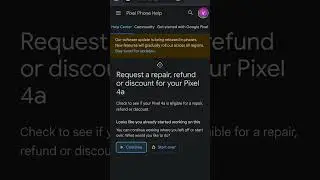 Google offering Free Battery Replacement/Part Refund for affected Pixel 4a #shorts #ytcreate #pixel