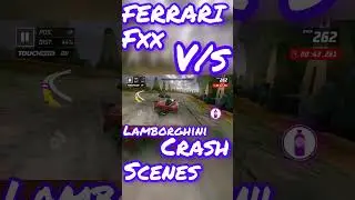 Ferrari fxx v/s Lamborghini crash scene #shorts