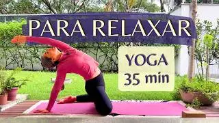Yoga Suave para Relaxar e Alongar | Aula de Hatha Yoga (35 min)