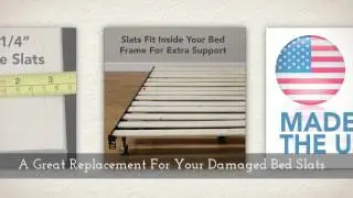 Classic Brands Heavy Duty Wooden Bed Slats Bunkie Board Frame