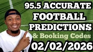 FOOTBALL BETTING TIPS & PREDICTIONS TODAY 02/02/2026 | SAFE PICKS FOR MONDAY #footballpredictions