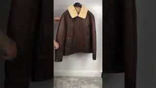 Men's Sheepskin Bomber Jacket - (Cognac)