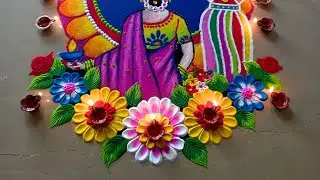 Diwali  special creative rangoli 2025. step by step .
