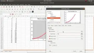 Plotting graph in Gnumeric worksheet on UBUNTU